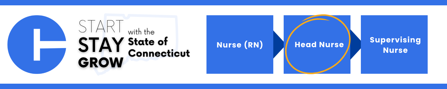 Career Progression starting with Nurse (RN), then Head Nurse (which is circled to indicate the role), and ending with Supervising Nurse
